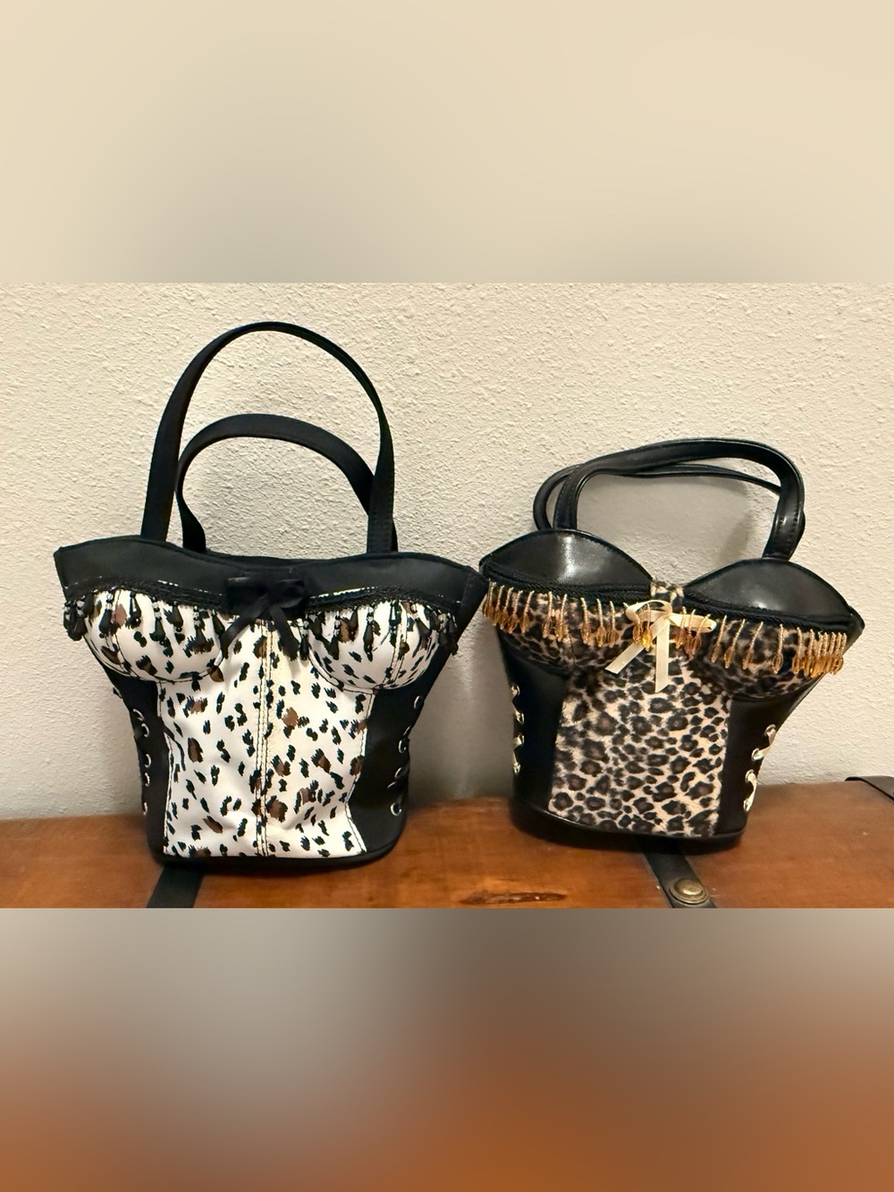 Bundle of Two Corset Shaped Novelty Purses